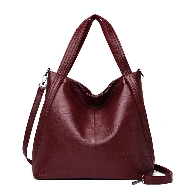 Fashion women's bag 2021 new Korean Pu pure color women's bag high quality leisure large capacity one shoulder slant span, Black
Fashion women's bag 2021 new Korean Pu pure color women's bag high quality leisure large capacity one shoulder slant span, Black