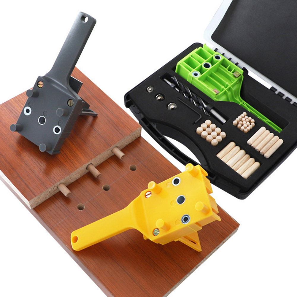 6/8/10mm Drill Bit Hole Puncher Quick Carpentry Dowel Joints Doweling Jig ABS Plastic Handheld Pocket Hole Jig System
6/8/10mm Drill Bit Hole Puncher Quick Carpentry Dowel Joints Doweling Jig ABS Plastic Handheld Pocket Hole Jig System