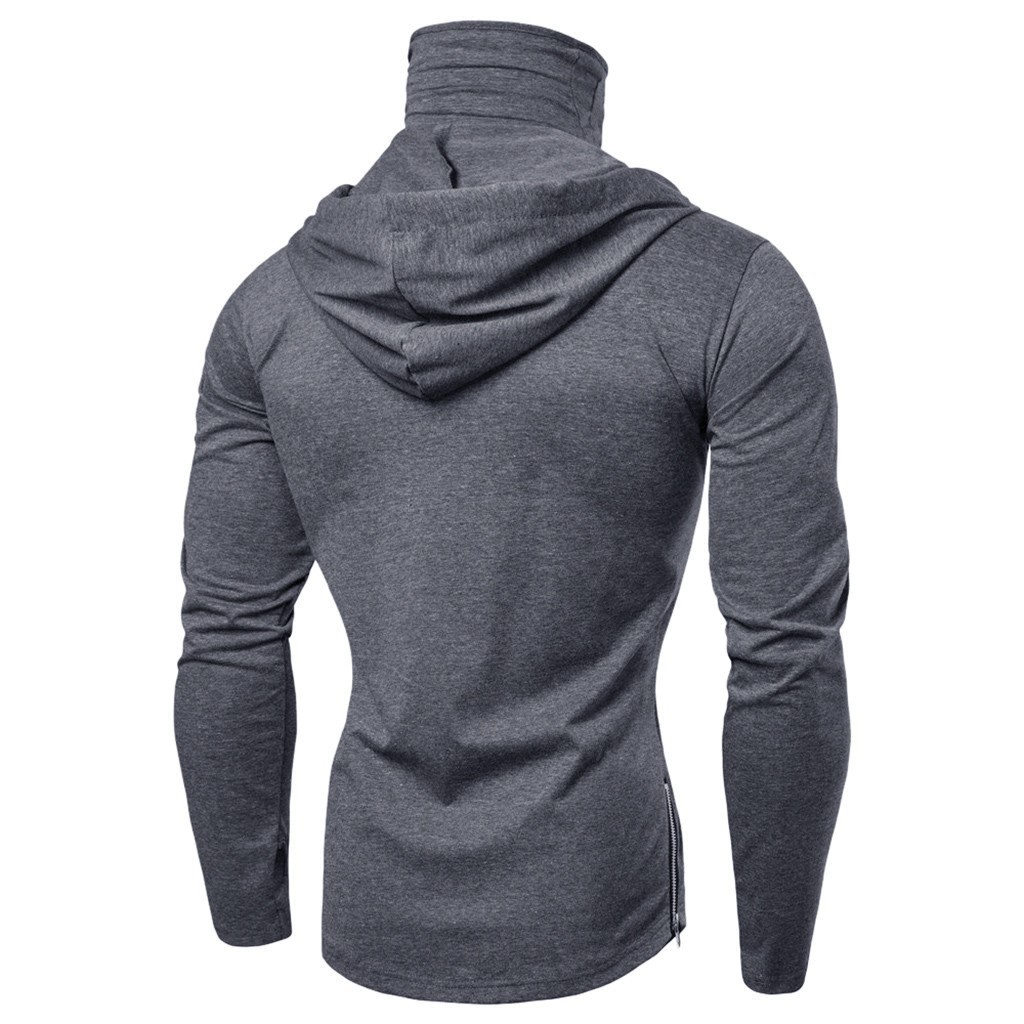 Mens Solid Sports Hooded Splice Sweatshirts With Face Mask Large Open-forked Male Long Sleeve Slim Hoodies 2020, Black
Mens Solid Sports Hooded Splice Sweatshirts With Face Mask Large Open-forked Male Long Sleeve Slim Hoodies 2020, Black