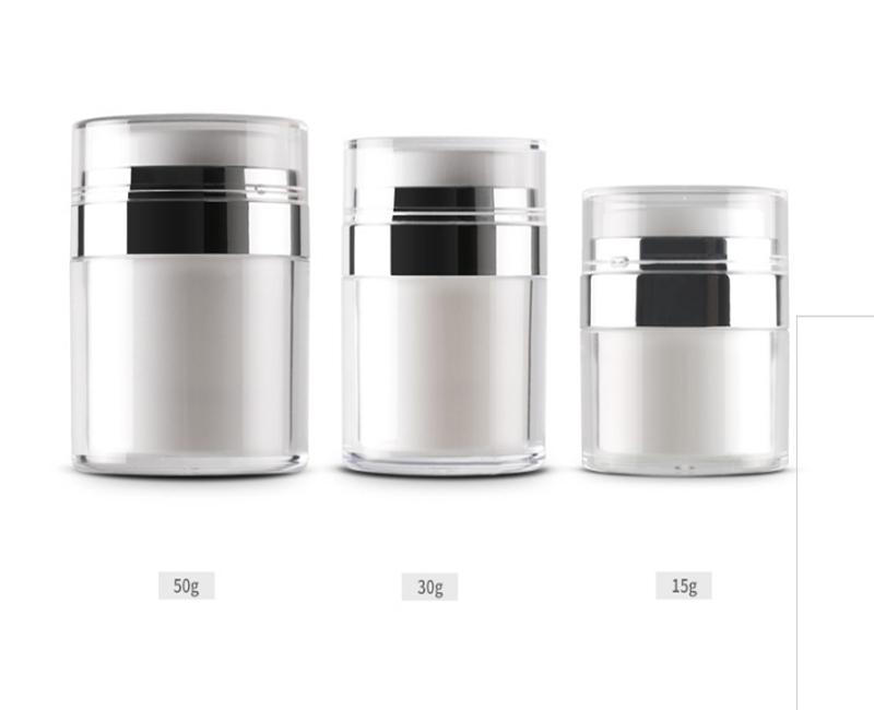 50pcs/lot 15g 30g 50g acrylic pressing vacuum bottle 15ML 30Ml 50ML Vacuum lotion emulsion foundation Cosmetic Container box Jar
50pcs/lot 15g 30g 50g acrylic pressing vacuum bottle 15ML 30Ml 50ML Vacuum lotion emulsion foundation Cosmetic Container box Jar