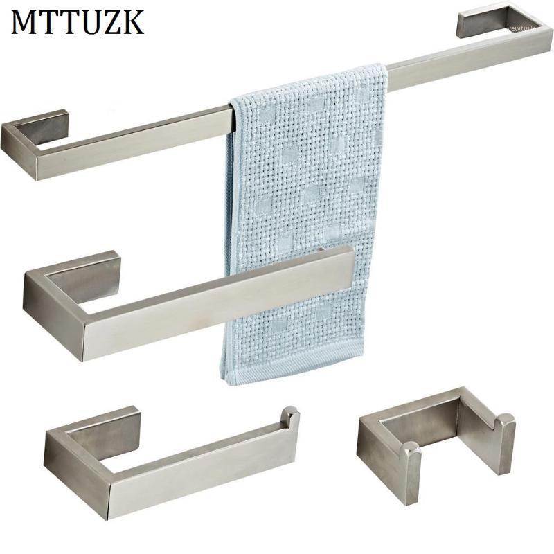 MTTUZK 304 Stainless Steel Brushed Set Towel Bar Robe hook Paper Holder Wall Mounted Bath Hardware Sets Bathroom Accessories1
MTTUZK 304 Stainless Steel Brushed Set Towel Bar Robe hook Paper Holder Wall Mounted Bath Hardware Sets Bathroom Accessories1
