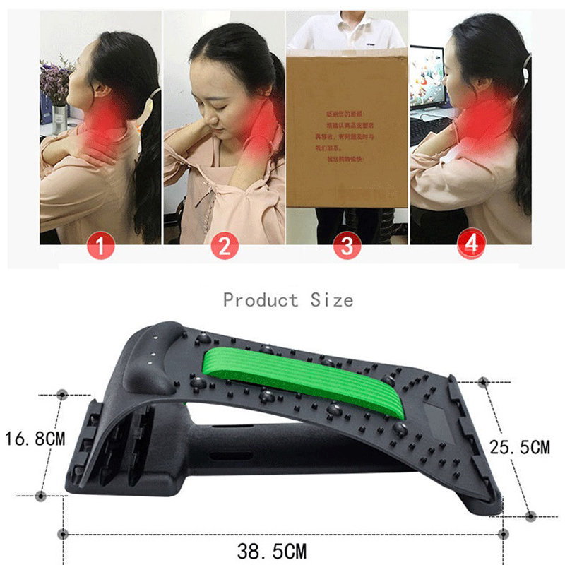 Neck Massager Stretcher Tool Magic Massage Stretch Equipment Fitness Cervical spine Support Relaxation Neck Spine Pain Relief 201104