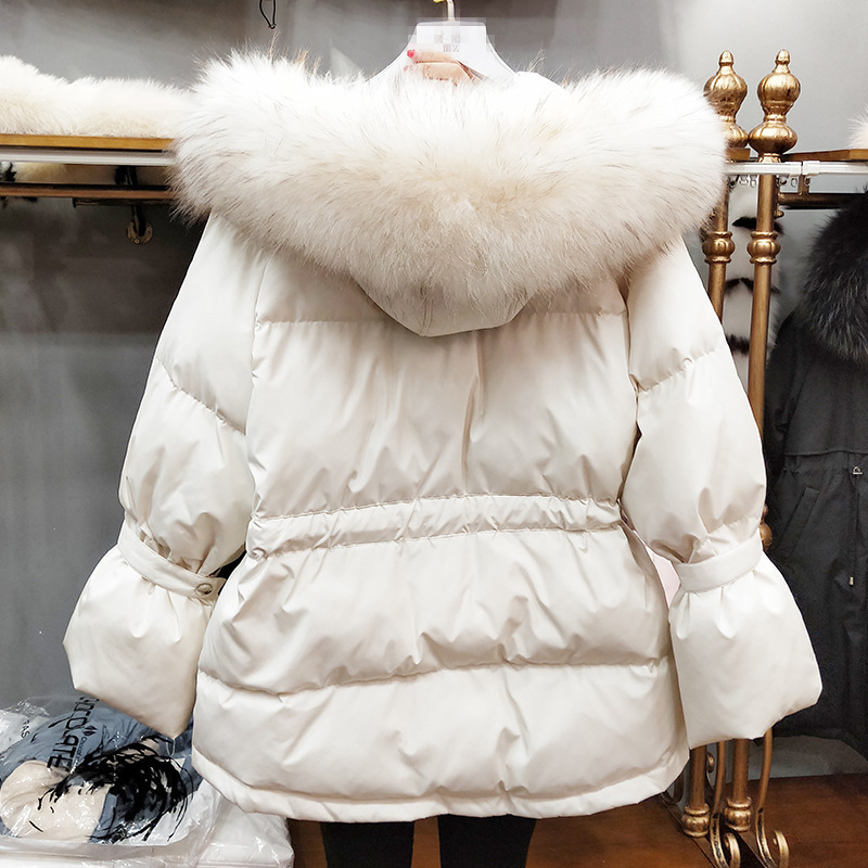 Fashion Holiday Vacation Women Winter Long Down Jacket Long Sleeve Female Keep Warm Coats 201029