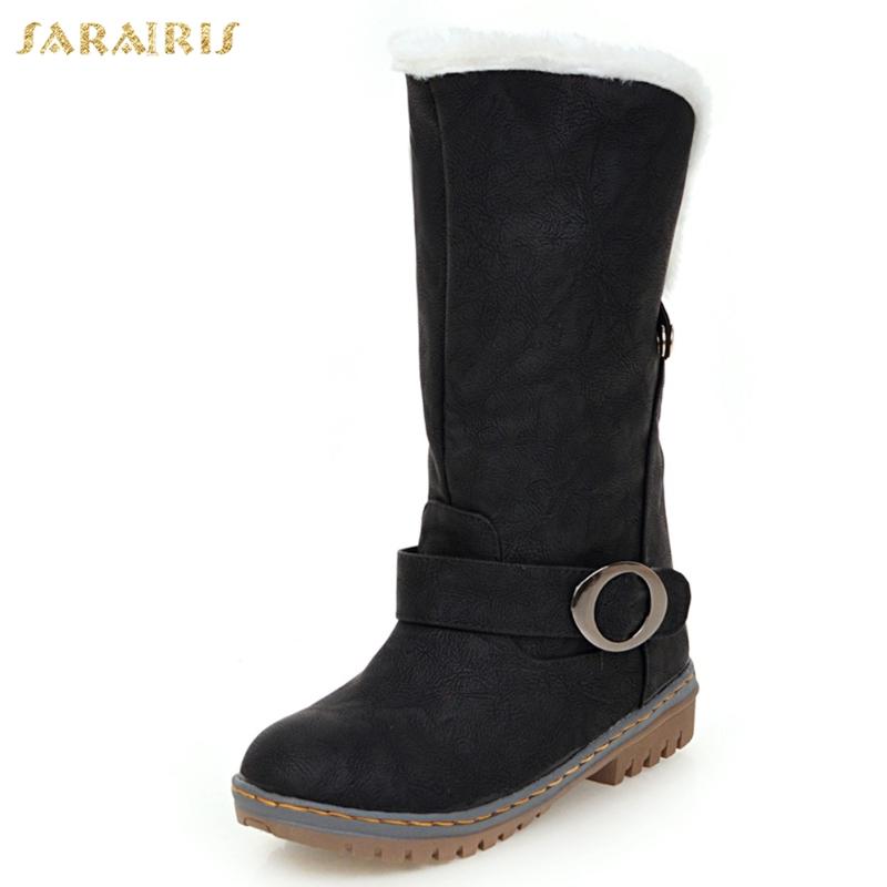 SARAIRIS new arrivals hot sale plus sizes 34-46 women shoes snow Boots Winter warm plush russia mid-calf Boots shoes woman, Black
SARAIRIS new arrivals hot sale plus sizes 34-46 women shoes snow Boots Winter warm plush russia mid-calf Boots shoes woman, Black
