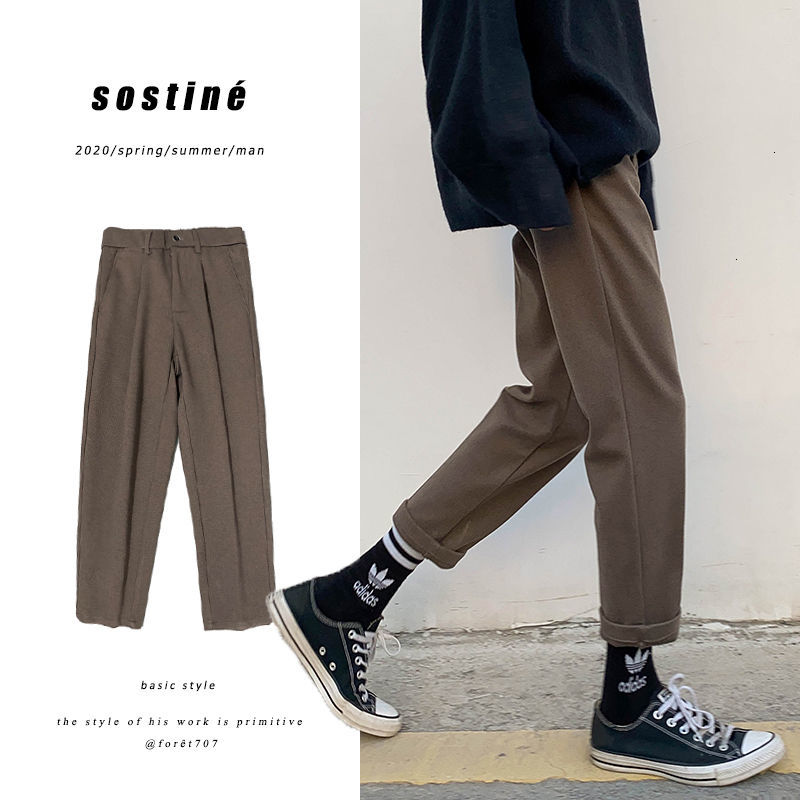 Men's Trousers 2021 Autumn Lean New Winter Straight Nine Minutes Long Pants Masculine Youth Wear U2YY, Light brown.
Men's Trousers 2021 Autumn Lean New Winter Straight Nine Minutes Long Pants Masculine Youth Wear U2YY, Light brown.