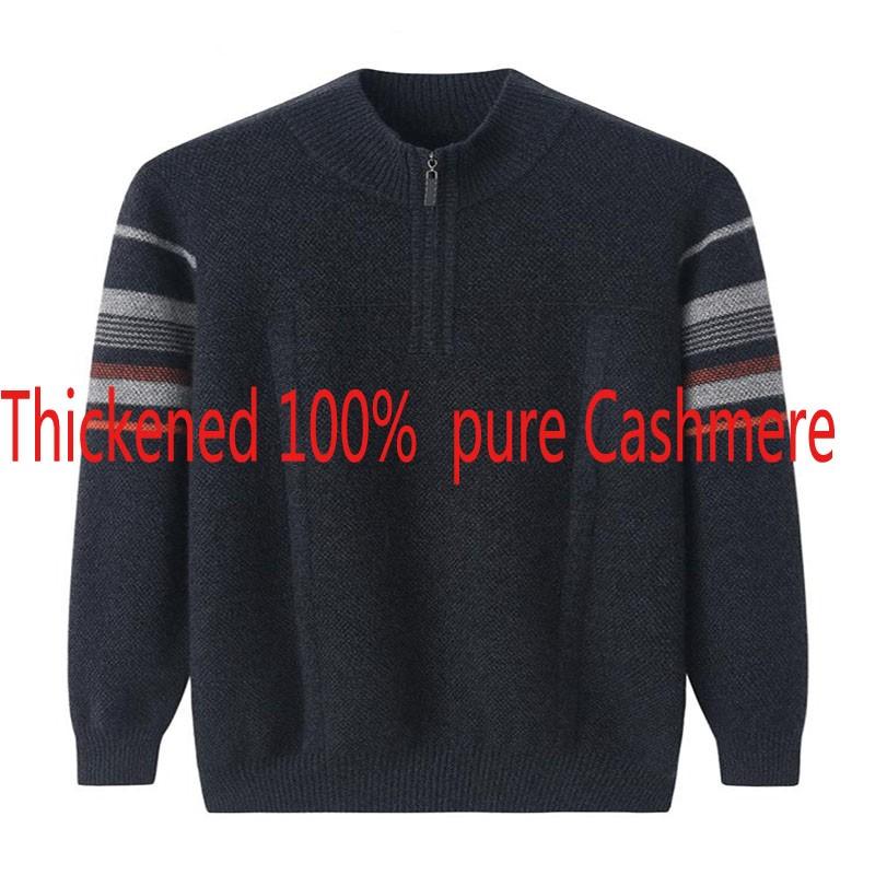 New High Quality Winter Brand Men Warm Thickened Half High Zipper Collar Computer Knitted 100%Cashmere Sweater Plus Size -4XL
New High Quality Winter Brand Men Warm Thickened Half High Zipper Collar Computer Knitted 100%Cashmere Sweater Plus Size -4XL