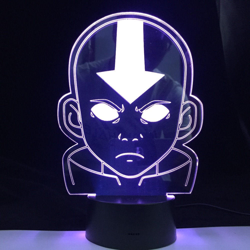 The Last Airbender Room 3D LED Night Light Coloful with Remote Touch Sensor for Decoration Cute Gift For Kids Gift Drop Bes