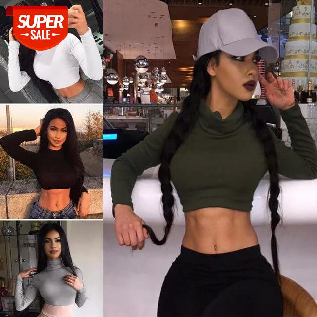 New Sexy Women's T Shirt High Collar Long Sleeve Slim Casual T Shirt Harvest Solid Tops Skinny Clubwear Short Top 5 Colors #qV9w, White
New Sexy Women's T Shirt High Collar Long Sleeve Slim Casual T Shirt Harvest Solid Tops Skinny Clubwear Short Top 5 Colors #qV9w, White
