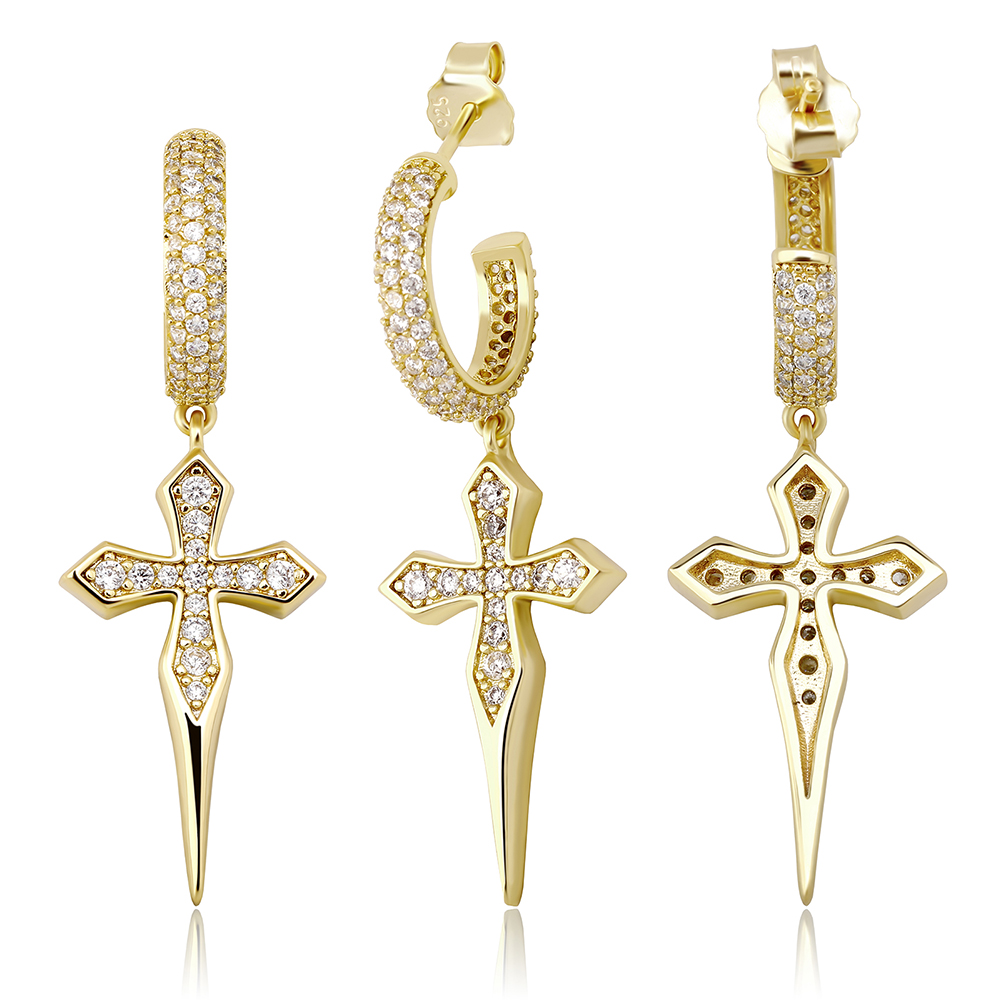 New Fashion Charm Cross Dangle Earrings High Quality Iced Out Cubic Zirconia Hip Hop Huggie Hoop Earrings for Women Girls Jewelry Gift
New Fashion Charm Cross Dangle Earrings High Quality Iced Out Cubic Zirconia Hip Hop Huggie Hoop Earrings for Women Girls Jewelry Gift