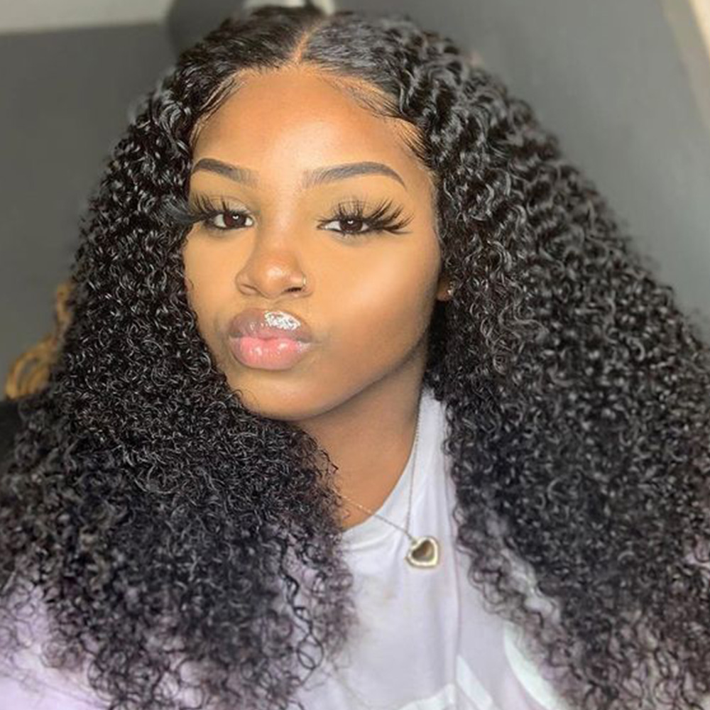 Free part short bob Afro Kinky Curly brazilian Wigs 13x4 Lace Front synthetic Wig For Black Women Pre Plucked