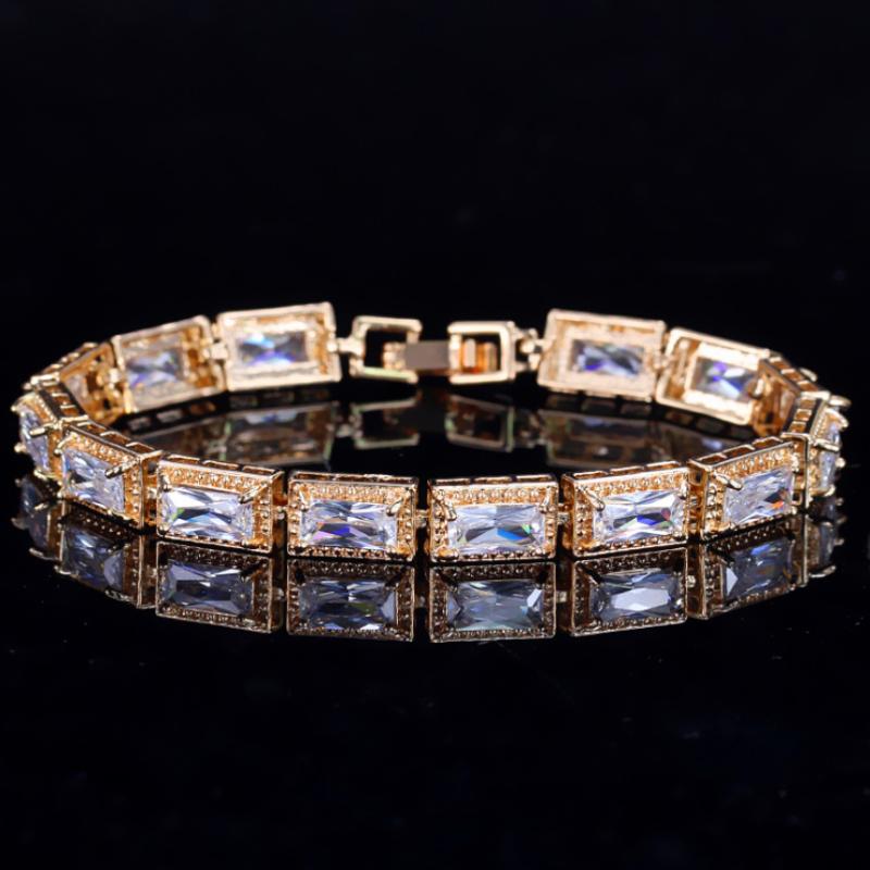 New 2020 Top Selling Sparkling Fashion Jewelry 10KT Gold Fill Princess White Clear 5A Cubic Ziconia Women Bracelet For Men
New 2020 Top Selling Sparkling Fashion Jewelry 10KT Gold Fill Princess White Clear 5A Cubic Ziconia Women Bracelet For Men