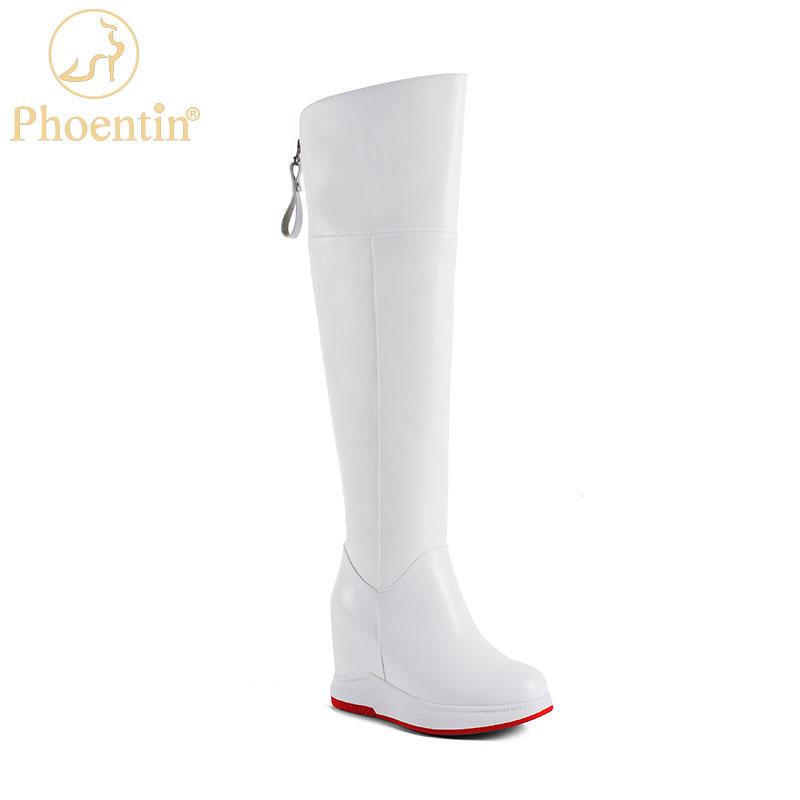 Phoentin wedge boots over knee 2020 new genuine leather thigh boots high heels wedges zip closure white women shoes white FT1205
Phoentin wedge boots over knee 2020 new genuine leather thigh boots high heels wedges zip closure white women shoes white FT1205