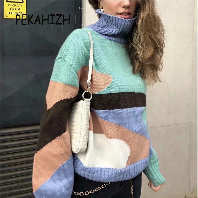 Vintage Graffiti turtleneck Knitted sweater Fashion Slim Long Sleeve All-macth Pullover Autumn Clothing Casual Loose Chic Tops, Multi
Vintage Graffiti turtleneck Knitted sweater Fashion Slim Long Sleeve All-macth Pullover Autumn Clothing Casual Loose Chic Tops, Multi