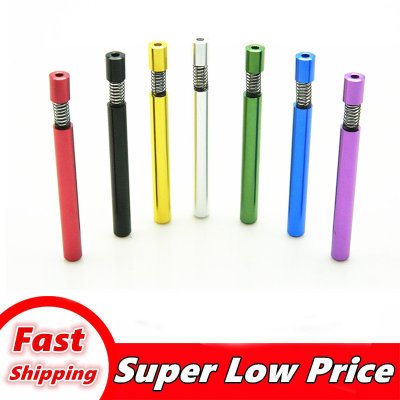 78mm length Metal one hitter spring bats smoking Dugout pipe Filter Tips aluminium Snuff Snorter Dispenser Tube Straw Sniffer
78mm length Metal one hitter spring bats smoking Dugout pipe Filter Tips aluminium Snuff Snorter Dispenser Tube Straw Sniffer