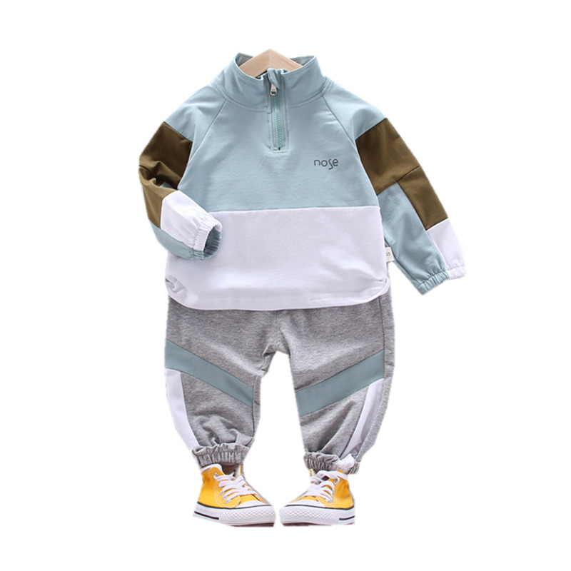New Spring Autumn Baby Boys Girls Clothes Children Cotton Sport Jacket Pants 2 Piece Set Toddler Fashion Costume Kids TracksuitsX1019