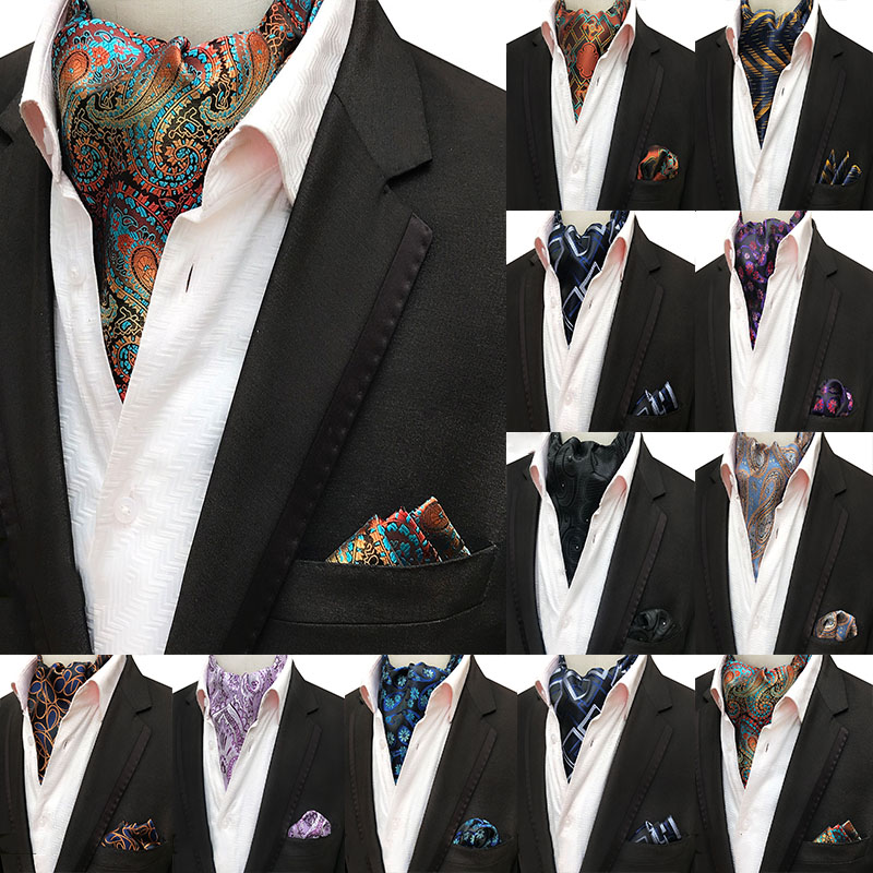 Mans Vintage 100% Silk Ascot Tie Poet Square Set Luxury Mans Paisley Flower Cravat Ne Tie Handkerchief Gifts for Men
Mans Vintage 100% Silk Ascot Tie Poet Square Set Luxury Mans Paisley Flower Cravat Ne Tie Handkerchief Gifts for Men