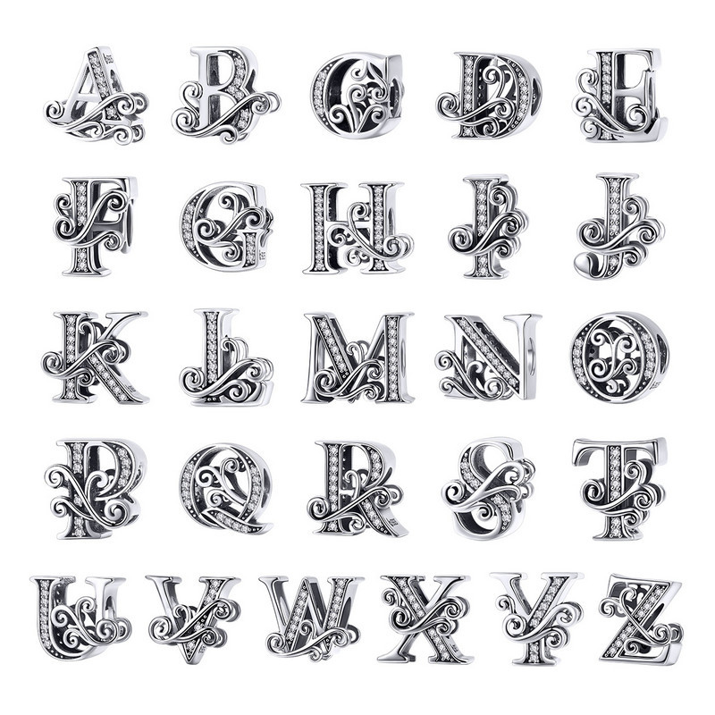 BAMOER 2019 NEW 925 Sterling Silver Vintage A to Z Clear CZ 26 Letter Alphabet Bead Charms Fit Bracelets DIY Jewelry BSC030 Q1218
BAMOER 2019 NEW 925 Sterling Silver Vintage A to Z Clear CZ 26 Letter Alphabet Bead Charms Fit Bracelets DIY Jewelry BSC030 Q1218