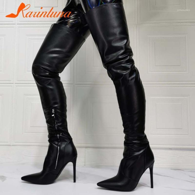 2021 New Brand Stylish Female Shoes Thigh High Boots Pointed Toe Thin High Heels Zip Solid Stretch Quality Women Boots1, Black
2021 New Brand Stylish Female Shoes Thigh High Boots Pointed Toe Thin High Heels Zip Solid Stretch Quality Women Boots1, Black