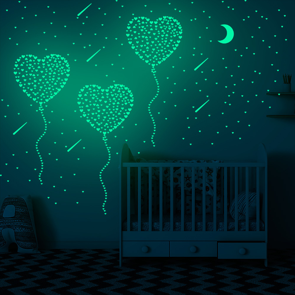 2021 New 3D Stars Glow In The Dark Wall Stickers Luminous Fluorescent