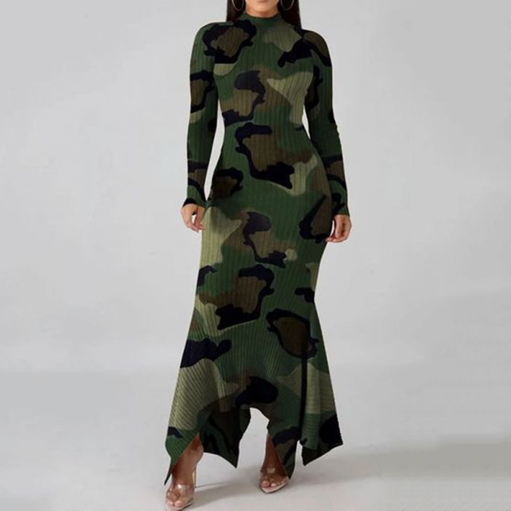 2021 Plus Size Camouflage Long Autumn African Winter Frilly Robe Casual Turtleneck Dress Xl- Female 8wol, Army green.
2021 Plus Size Camouflage Long Autumn African Winter Frilly Robe Casual Turtleneck Dress Xl- Female 8wol, Army green.