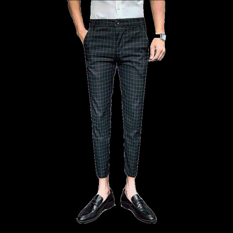 Suit pants 2020 summer men's slim plaid casual trousers high quality fabric men's casual nine points trousers feet pants, Black
Suit pants 2020 summer men's slim plaid casual trousers high quality fabric men's casual nine points trousers feet pants, Black