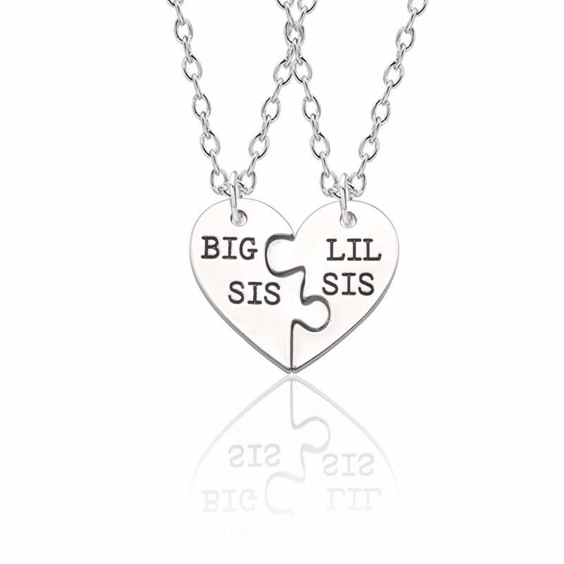 BFF Trendy Best Sisters Forever Necklace Jewelry For Women Broken Heart Big Sis Little Sis Pendant Christmas Necklaces&Pendants
BFF Trendy Best Sisters Forever Necklace Jewelry For Women Broken Heart Big Sis Little Sis Pendant Christmas Necklaces&Pendants