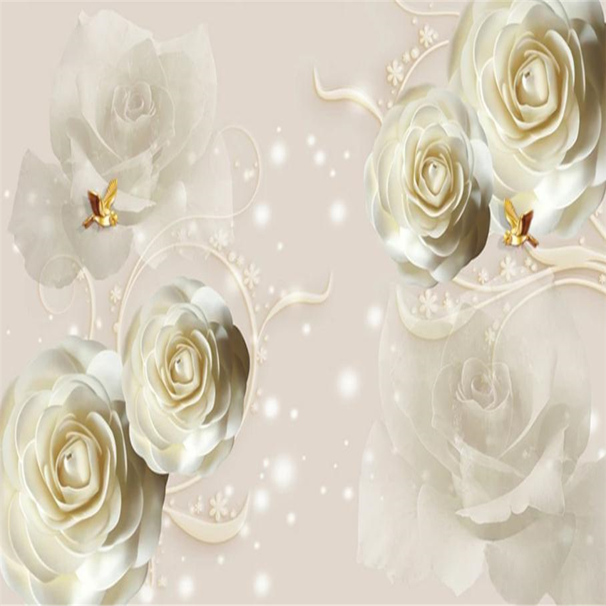 3d stereoscopic wallpaper 3d murals wallpaper for living room Embossed rose wallpapers background wall