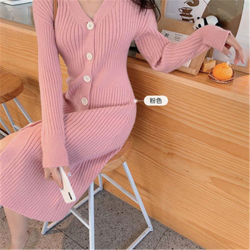 Casual Dresses Knitted Dress Women V-Neck Party Elegant Sweater Female Autumn Winter 2022 Thin Slim Long Sleeve One-Piece Korean, Black;gray
Casual Dresses Knitted Dress Women V-Neck Party Elegant Sweater Female Autumn Winter 2022 Thin Slim Long Sleeve One-Piece Korean, Black;gray
