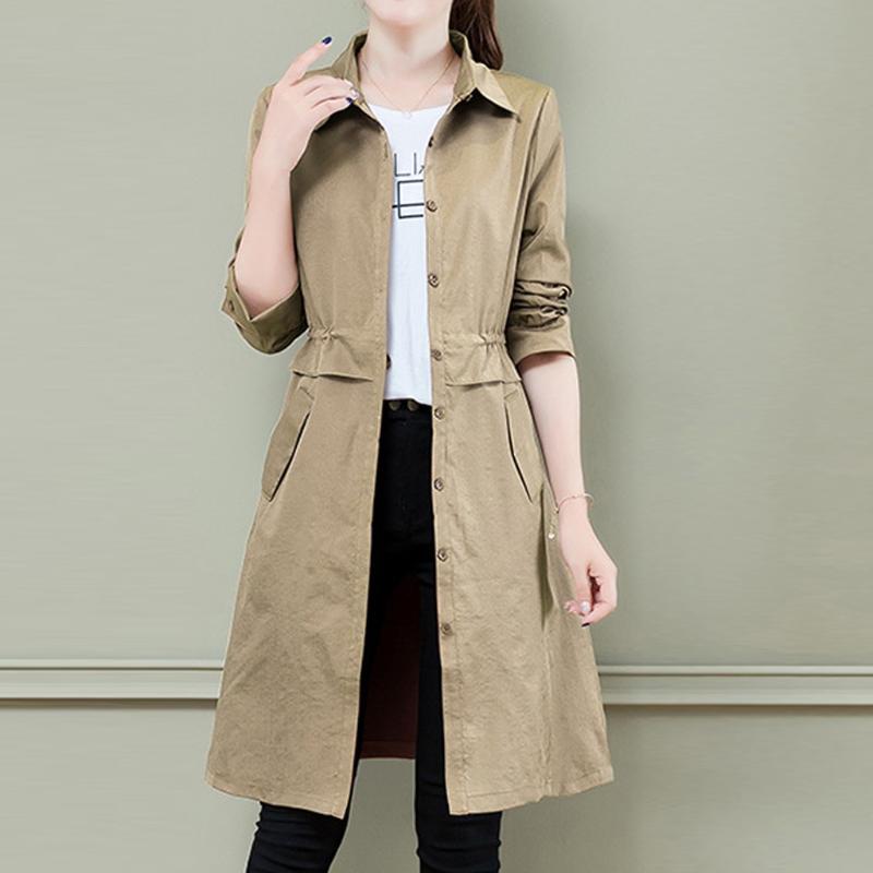 Nice WoMen Trench Coat Spring Autumn Khaki Solid Slim Single Breasted Windbreaker Outerwear Female Casual Trench Coat#J31
Nice WoMen Trench Coat Spring Autumn Khaki Solid Slim Single Breasted Windbreaker Outerwear Female Casual Trench Coat#J31