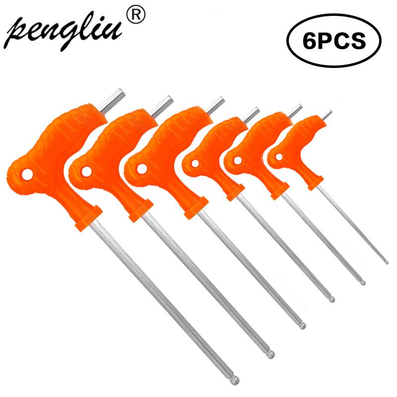 6pcs Hex Key Wrench High-carbon Steel 2.5mm 3mm 4mm 5mm 6mm 8mm T Handle Inner Hexagon allen Wrench Spanner Hand Tool
6pcs Hex Key Wrench High-carbon Steel 2.5mm 3mm 4mm 5mm 6mm 8mm T Handle Inner Hexagon allen Wrench Spanner Hand Tool