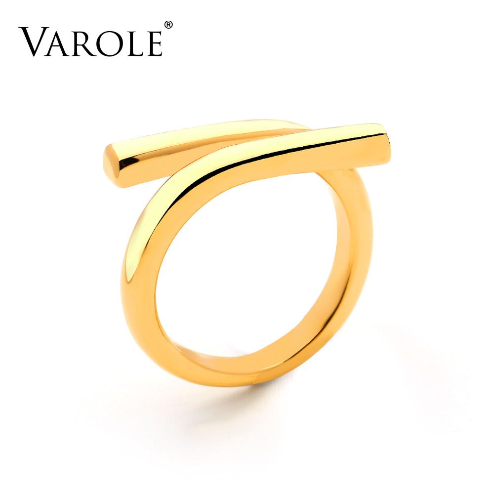 VAROLE Minimalist Rings For Women Crossing Lines Gold Color Finger Ring Fashion Jewelry Party Gift Wholesale
VAROLE Minimalist Rings For Women Crossing Lines Gold Color Finger Ring Fashion Jewelry Party Gift Wholesale