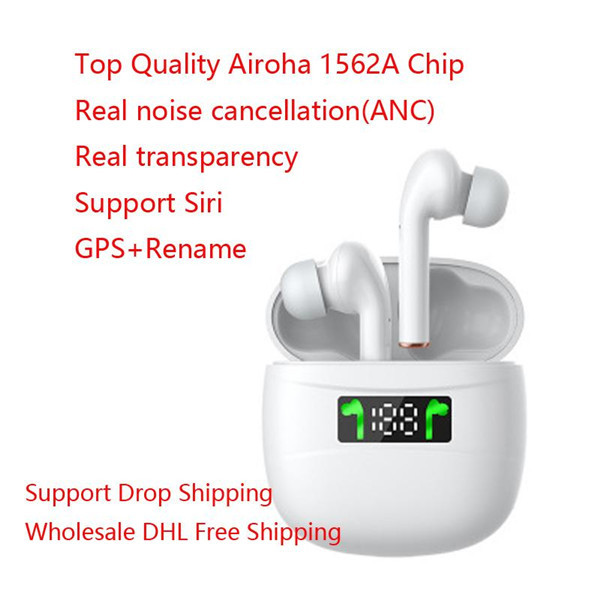 Noise Cancellation TWS Wireless Bluetooth Earphones Transparency Mode Earbuds Top Airoha 1562 Chip For IOS Android Phone Wholesale DHL Free, White
Noise Cancellation TWS Wireless Bluetooth Earphones Transparency Mode Earbuds Top Airoha 1562 Chip For IOS Android Phone Wholesale DHL Free, White
