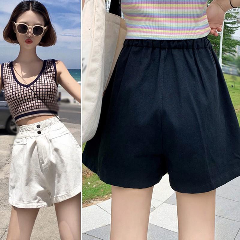 Summer Women Loose High Waist Wild Casual Wide Leg Shorts Korean Style, Black
Summer Women Loose High Waist Wild Casual Wide Leg Shorts Korean Style, Black