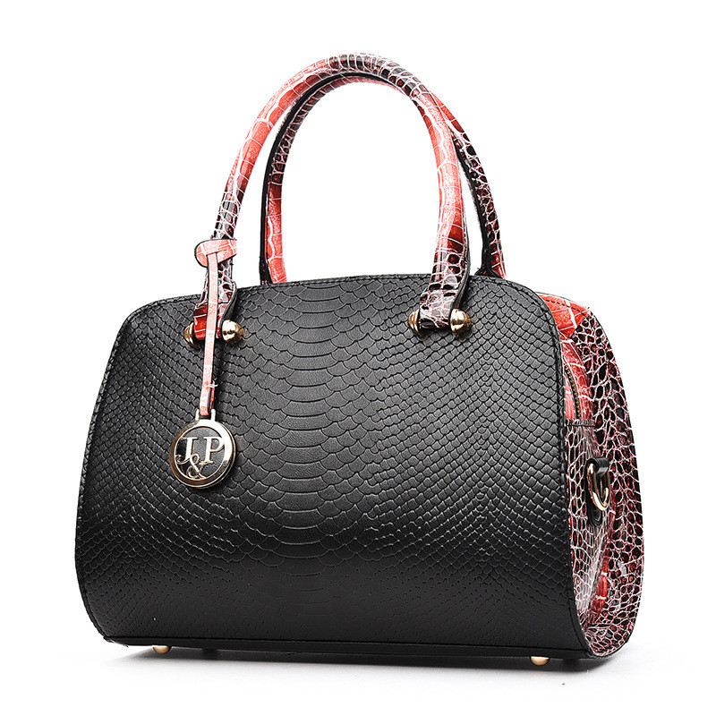 2020 Sacks Manna Serpentine Women Charge Standard Purse Capacity Messenger Ladies Put Shoulder Bags of Luxury Vytx, Black