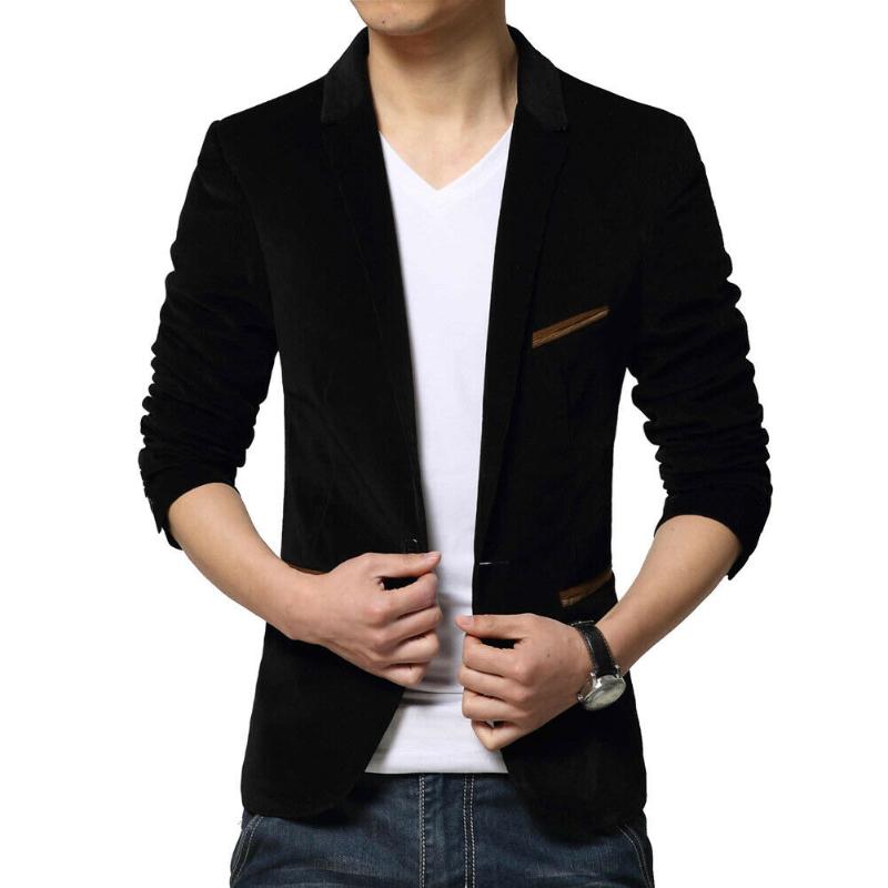 2020 Men's Jacket Brand Clothing Casual Coat Blazer Men Slim Fit Jacket Men Corduroy Wedding Dress Plus Size Single Button