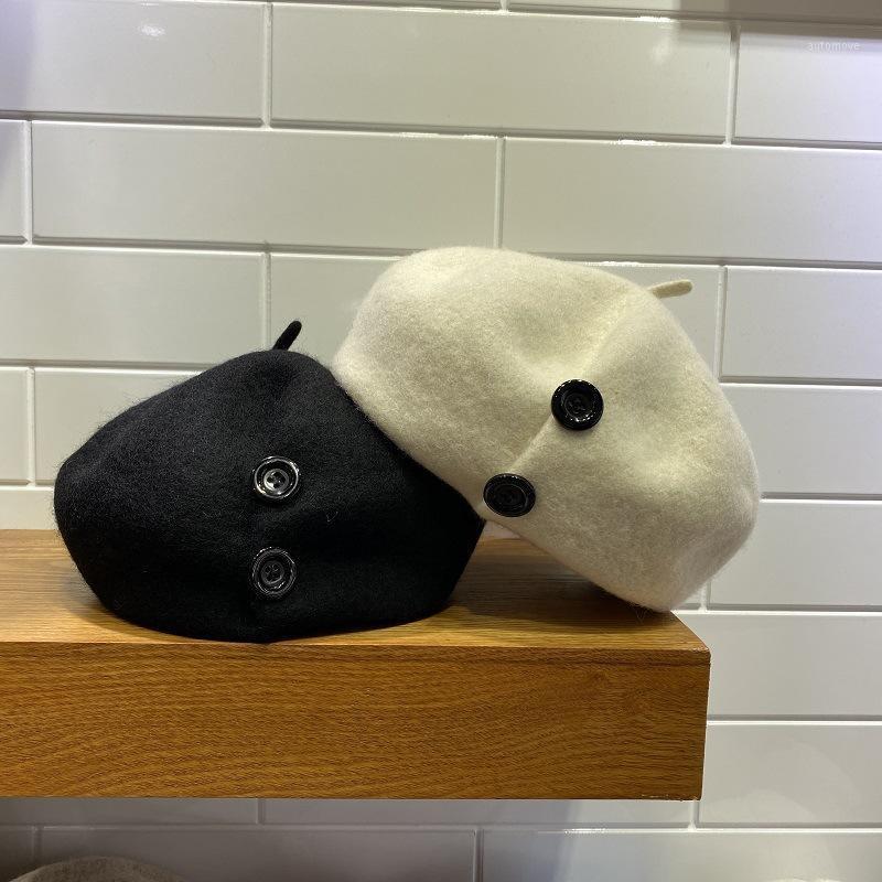 202012-shi9166 autumn winter warm wool button lady beret hat men women Leisure painter hat1, Black
202012-shi9166 autumn winter warm wool button lady beret hat men women Leisure painter hat1, Black