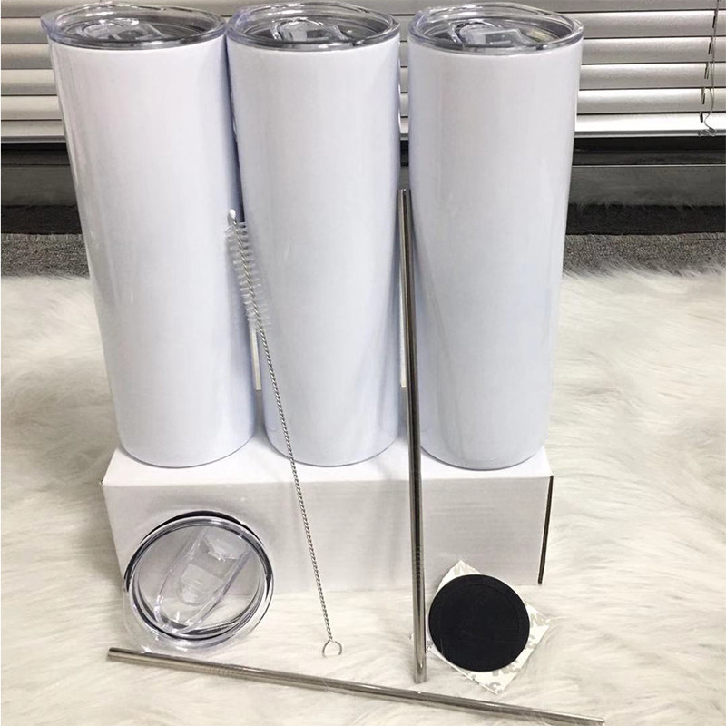 20oz Blank Sublimation Straight Tumbler With Metal Straw Stainless Steel Double Vacuum Cup Portable Car Mugs Straws Brush and Coaster
20oz Blank Sublimation Straight Tumbler With Metal Straw Stainless Steel Double Vacuum Cup Portable Car Mugs Straws Brush and Coaster
