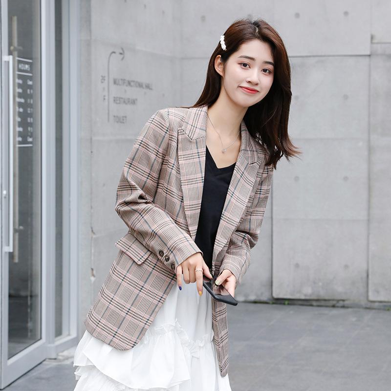 2021 Spring and Autumn New Slim One Button Plaid Casual Suit Jacket online celebrity Small Suit Jacket Female, Beige
2021 Spring and Autumn New Slim One Button Plaid Casual Suit Jacket online celebrity Small Suit Jacket Female, Beige
