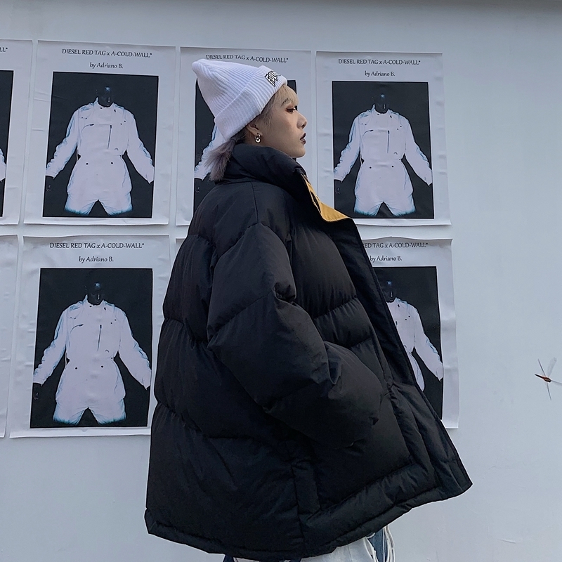 Winter -20 Oversize Jacket Female Coat Patchwork Windbreaker Women Padded Zipper Outwear Parka Thick Streetwear Overcoat Warm 201110wtt