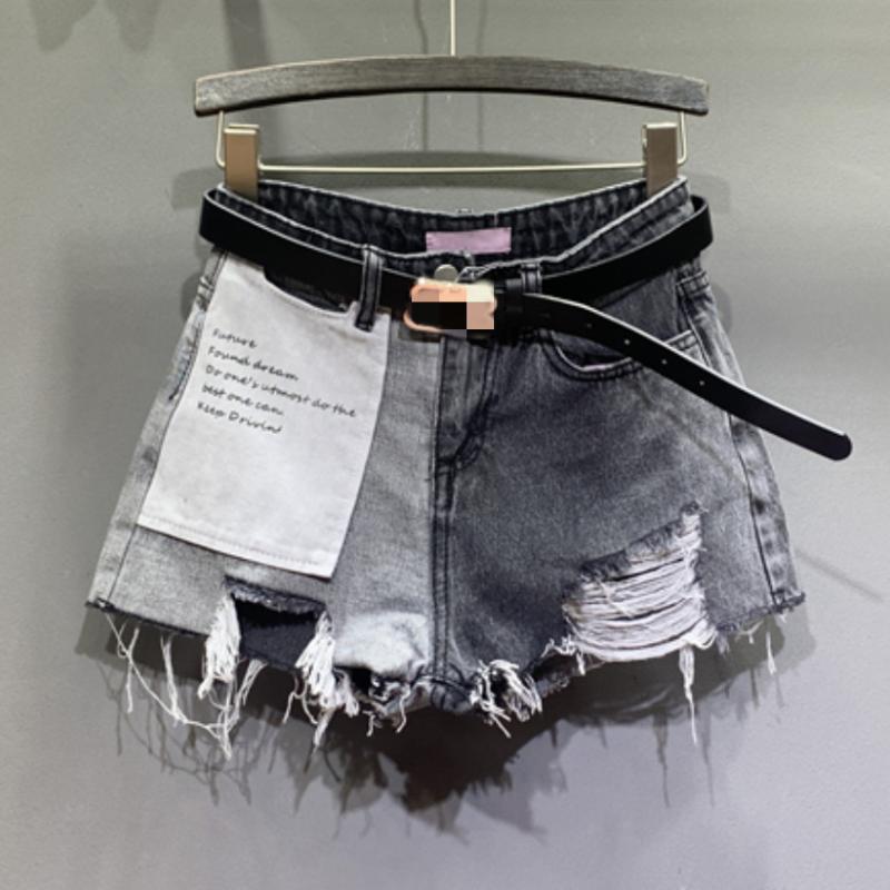 Plus size 5XL!2020 Summer casual hole denim shorts women high waist patch loose wide leg jeans shorts, Black gray
Plus size 5XL!2020 Summer casual hole denim shorts women high waist patch loose wide leg jeans shorts, Black gray