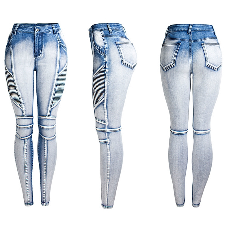 Plus Size 4XL Moto Jeans Women Spring Autumn Skinny Motorcycle Biker Jeans Womens Fit Slim Elstic Denim Pants Female K320 201030