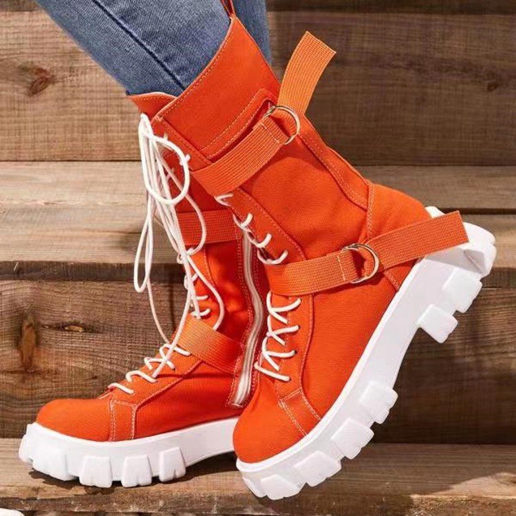 British Style Martin Boots Women 2021 New Canvas High-top Solid Color Thick-soled Casual Round Head Lace-up Motorcycle Boots, Beige
British Style Martin Boots Women 2021 New Canvas High-top Solid Color Thick-soled Casual Round Head Lace-up Motorcycle Boots, Beige