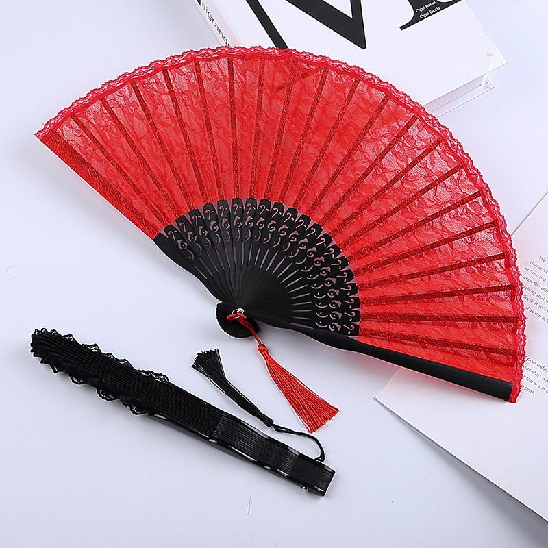 Transparent and Hollow Lace Stage Performance Fan Classic Style Ladies Big Red Black Exquisite Small Bamboo Fan Accessories
Transparent and Hollow Lace Stage Performance Fan Classic Style Ladies Big Red Black Exquisite Small Bamboo Fan Accessories