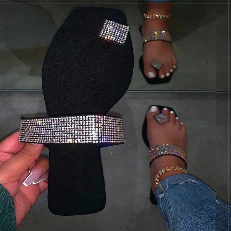 Women Sandals Bling Flat Sandals 2021 Summer Shoes Woman Flip Flop Plus Size 43 Beach Shoes Sandalias Mujer Without Heel, Blue
Women Sandals Bling Flat Sandals 2021 Summer Shoes Woman Flip Flop Plus Size 43 Beach Shoes Sandalias Mujer Without Heel, Blue