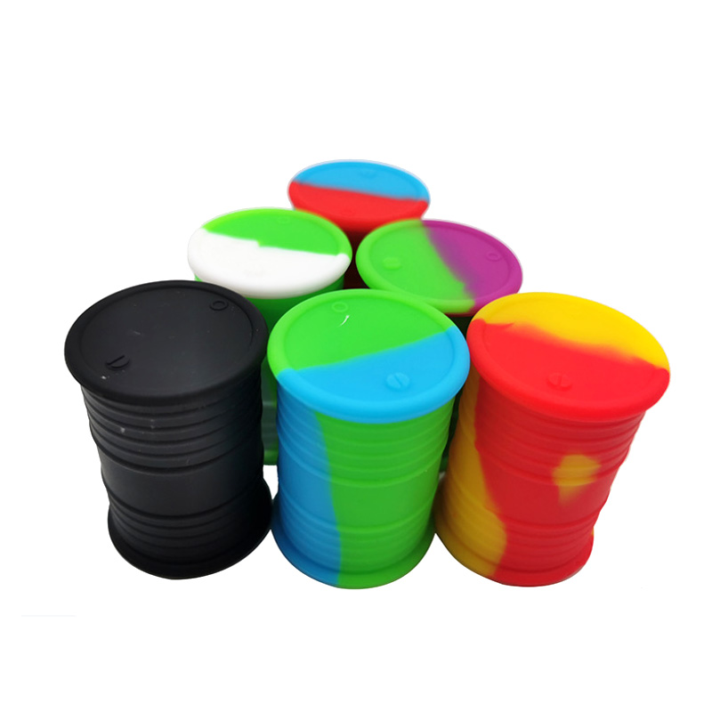 11mL Jar Food Grade Silicone Oil Barrel Container Jars Dab Wax Rubber Drum Shape Silicon Dry Herb Dabber Box DHL Free
11mL Jar Food Grade Silicone Oil Barrel Container Jars Dab Wax Rubber Drum Shape Silicon Dry Herb Dabber Box DHL Free