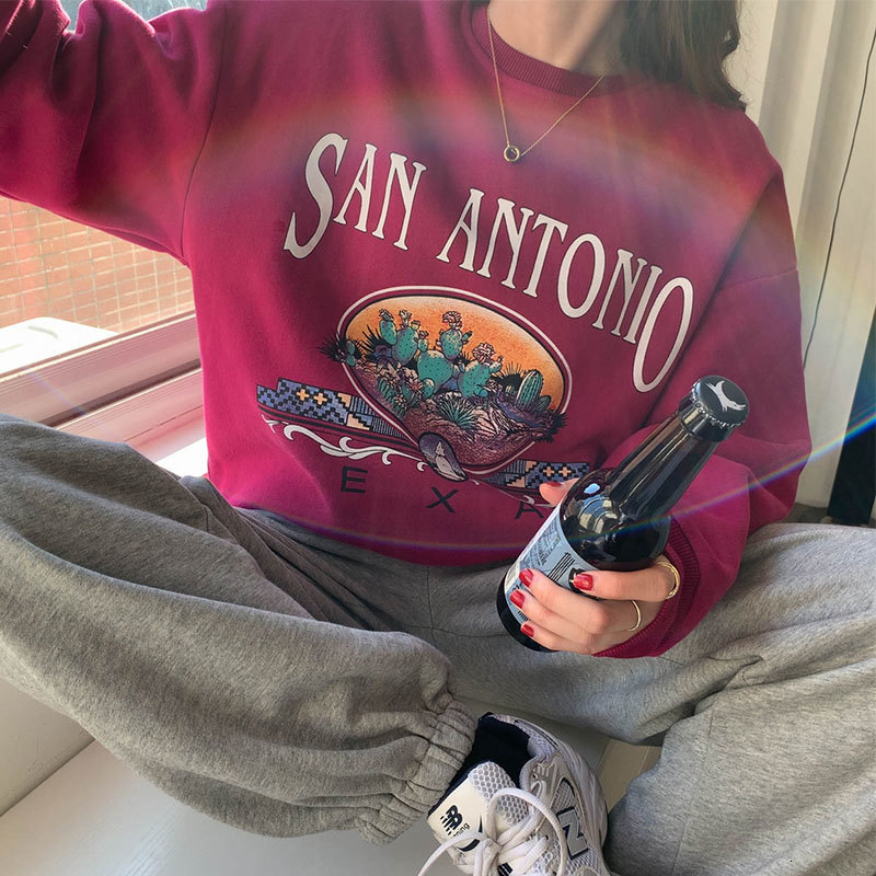 2021 New 2 color autumn female Korean style long sleeve warm thick printing sweatshirts of women pullovers (x1692) 6G0Y, Purple
2021 New 2 color autumn female Korean style long sleeve warm thick printing sweatshirts of women pullovers (x1692) 6G0Y, Purple