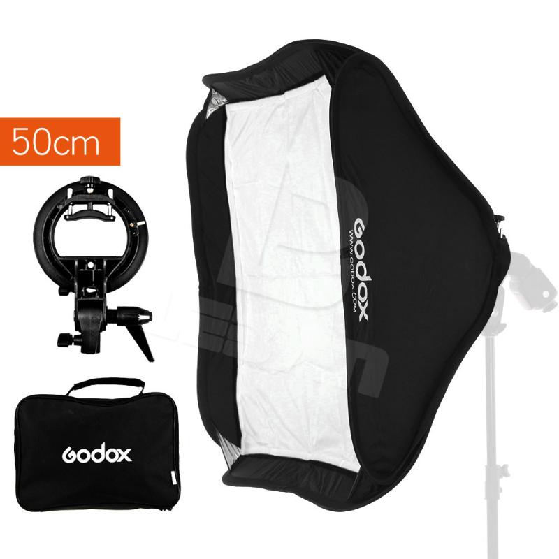 Godox Adjustable 50*50cm Flash Soft Box Kit with S-Type Bracket Bowen Mount Holder for Speedlite Flash
Godox Adjustable 50*50cm Flash Soft Box Kit with S-Type Bracket Bowen Mount Holder for Speedlite Flash
