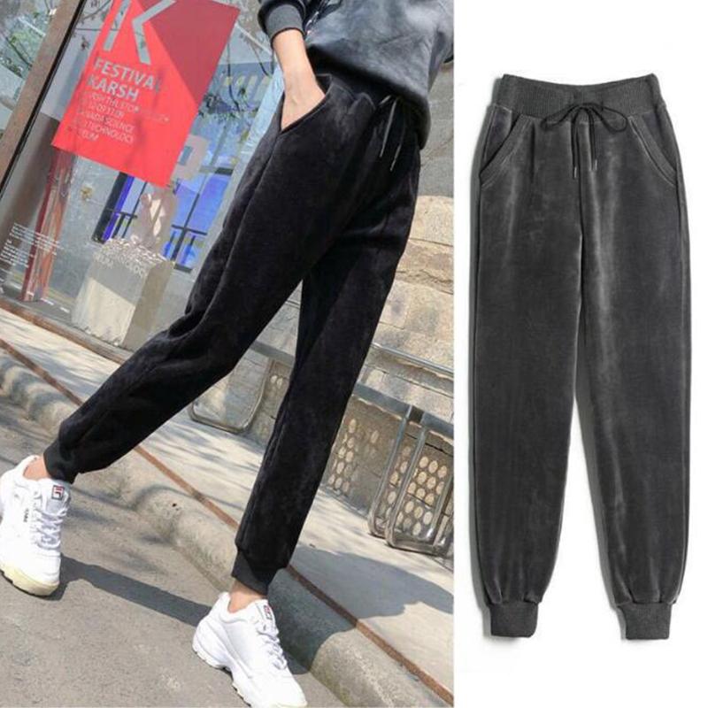 Winter Women Pant Warm Female Golden velvet Casual Pants Harem Pants Lined Fleece Trousers Autumn Sweatpants F91620, Black
Winter Women Pant Warm Female Golden velvet Casual Pants Harem Pants Lined Fleece Trousers Autumn Sweatpants F91620, Black