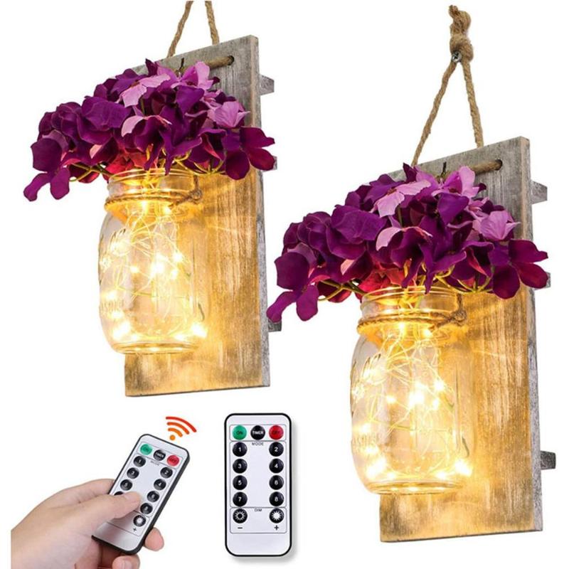Ins Rustic Mason Jar Wall Sconces With Led Fairy Lights Flowers For Country Home Wedding Cafe Bar Wall Bedroom Decoration Wood
Ins Rustic Mason Jar Wall Sconces With Led Fairy Lights Flowers For Country Home Wedding Cafe Bar Wall Bedroom Decoration Wood