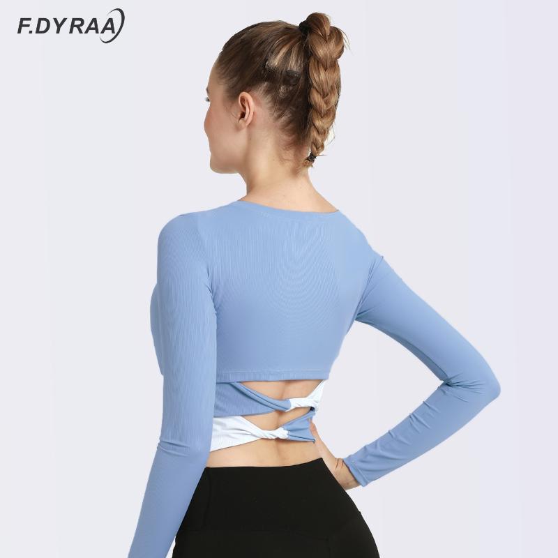 F.DYRAA Long Sleeve Padded Yoga Shirt Women Back Split Cross Wrap Fitness T Shirt Workout Tops Female New Fashion Sportswear, Pink
F.DYRAA Long Sleeve Padded Yoga Shirt Women Back Split Cross Wrap Fitness T Shirt Workout Tops Female New Fashion Sportswear, Pink